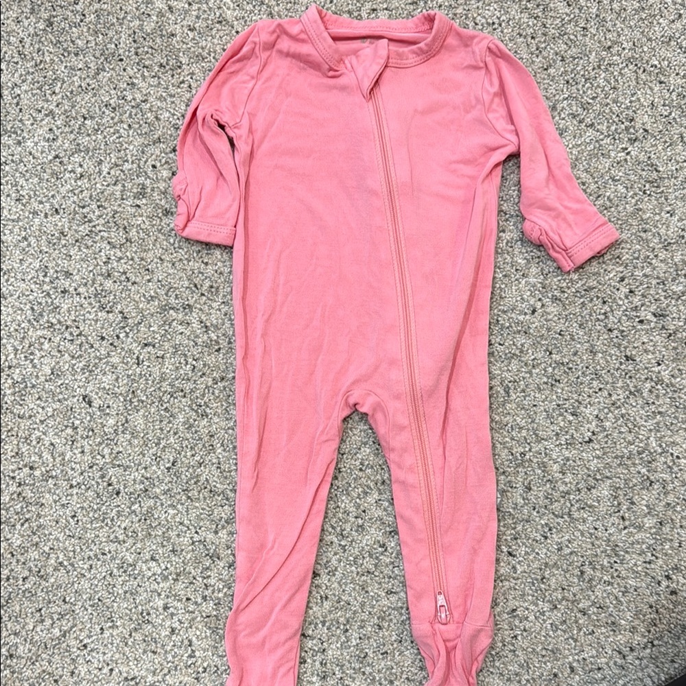 Kyte Baby Pink Zipper Footless One-Piece Pajamas